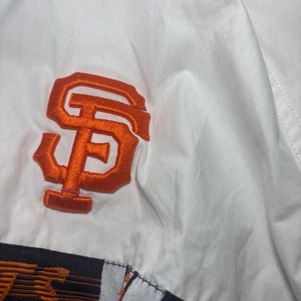 Vintage Y2K Pro Player White SF Giants Hooded Jacket - Picture 7 of 8